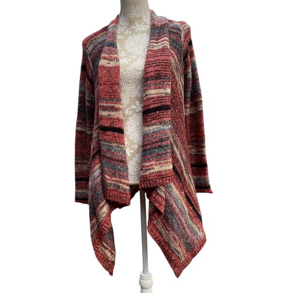 American Eagle Oversized Duster Cardigan Sweater Multicolor Striped Size M - Picture 1 of 12